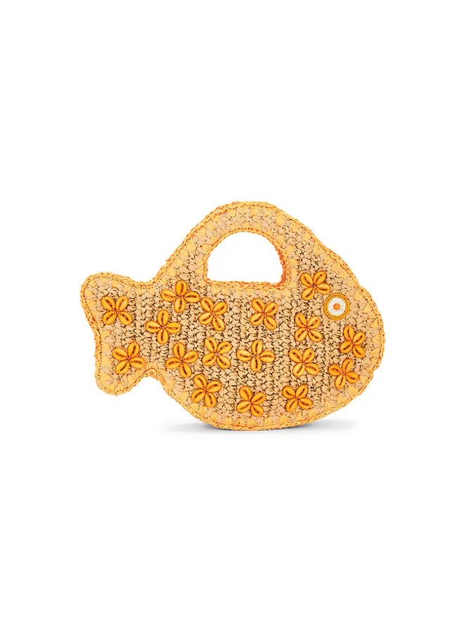 SIMONMILLER SIMONMILLER PUKA FISH トップハンドルバッグ - Orange,Neutral.の商品画像
