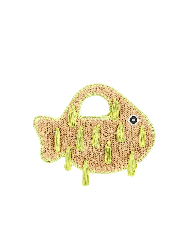 SIMONMILLER SIMONMILLER TASSEL FISH トップハンドルバッグ - Yellow,Neutral.の商品画像