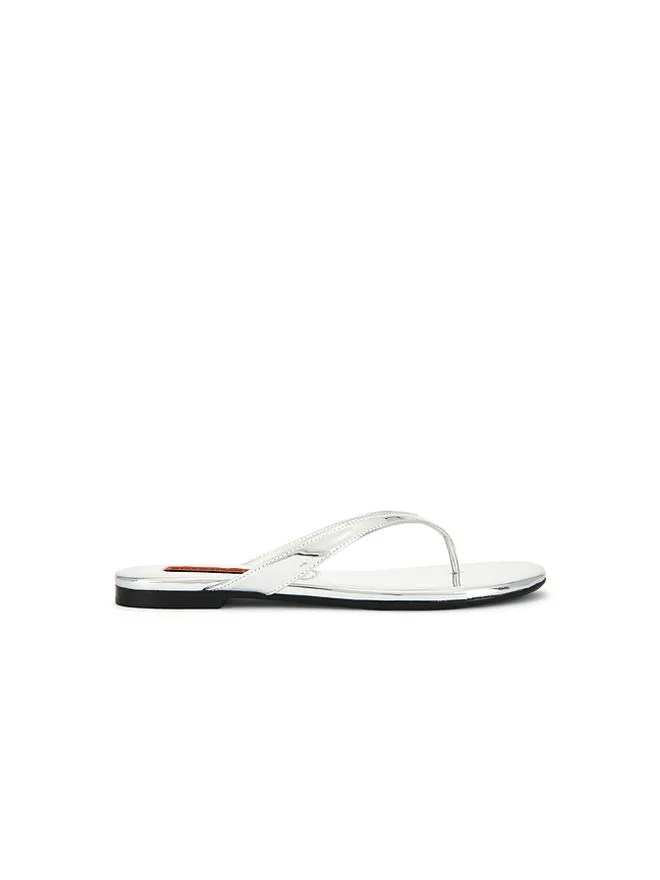 SIMONMILLER SIMONMILLER SALERNO THONG サンダル - Metallic Silver, grey.の商品画像