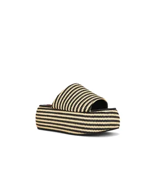 SIMONMILLER STRIPE RAFFIA CLOUDY PLATFORM サンダル - Black,Neutral. - サムネイル2