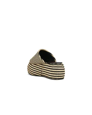 SIMONMILLER STRIPE RAFFIA CLOUDY PLATFORM サンダル - Black,Neutral. - サムネイル3