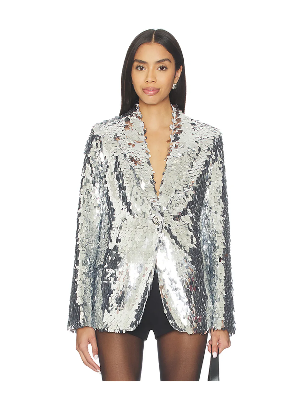 SIMONMILLER LEON SEQUIN ブレザー - Metallic Silver, grey. - 画像1