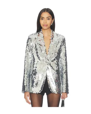 SIMONMILLER LEON SEQUIN ブレザー - Metallic Silver, grey. - サムネイル1