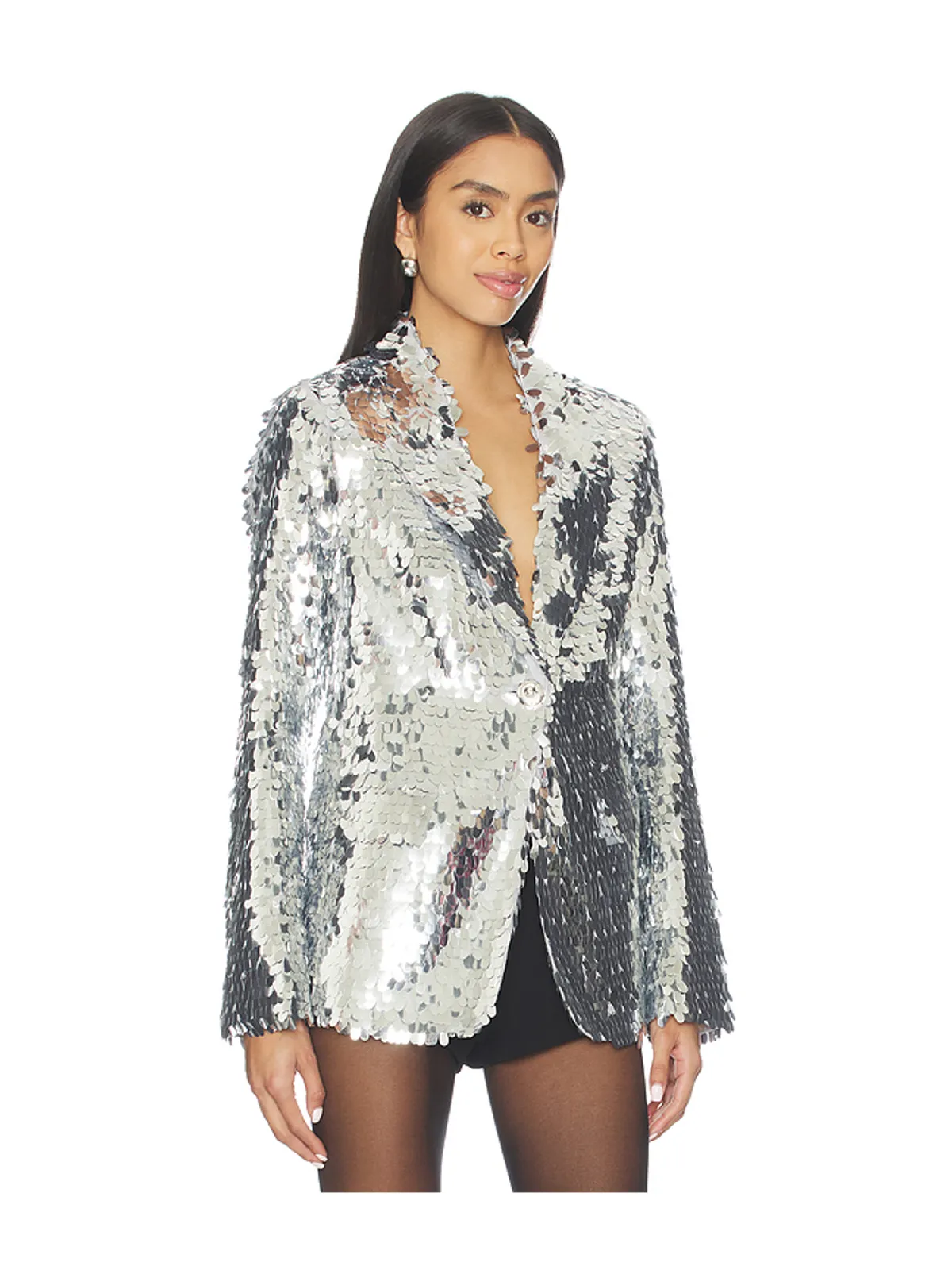 SIMONMILLER LEON SEQUIN ブレザー - Metallic Silver, grey. - 画像2