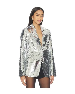 SIMONMILLER LEON SEQUIN ブレザー - Metallic Silver, grey. - サムネイル2