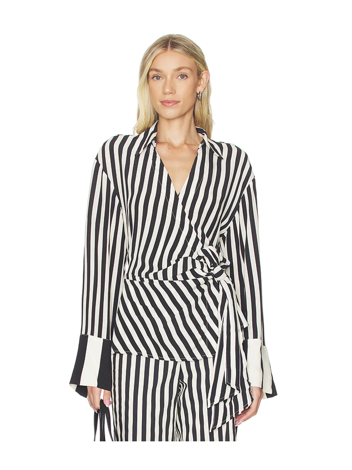 SIMONMILLER VIETTA CREPE トップ - Black,White. - 画像1