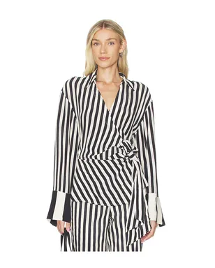 SIMONMILLER VIETTA CREPE トップ - Black,White. - サムネイル1