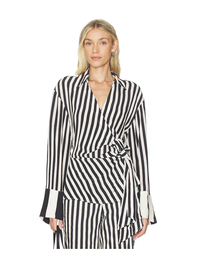 SIMONMILLER SIMONMILLER VIETTA CREPE トップ - Black,White.の商品画像