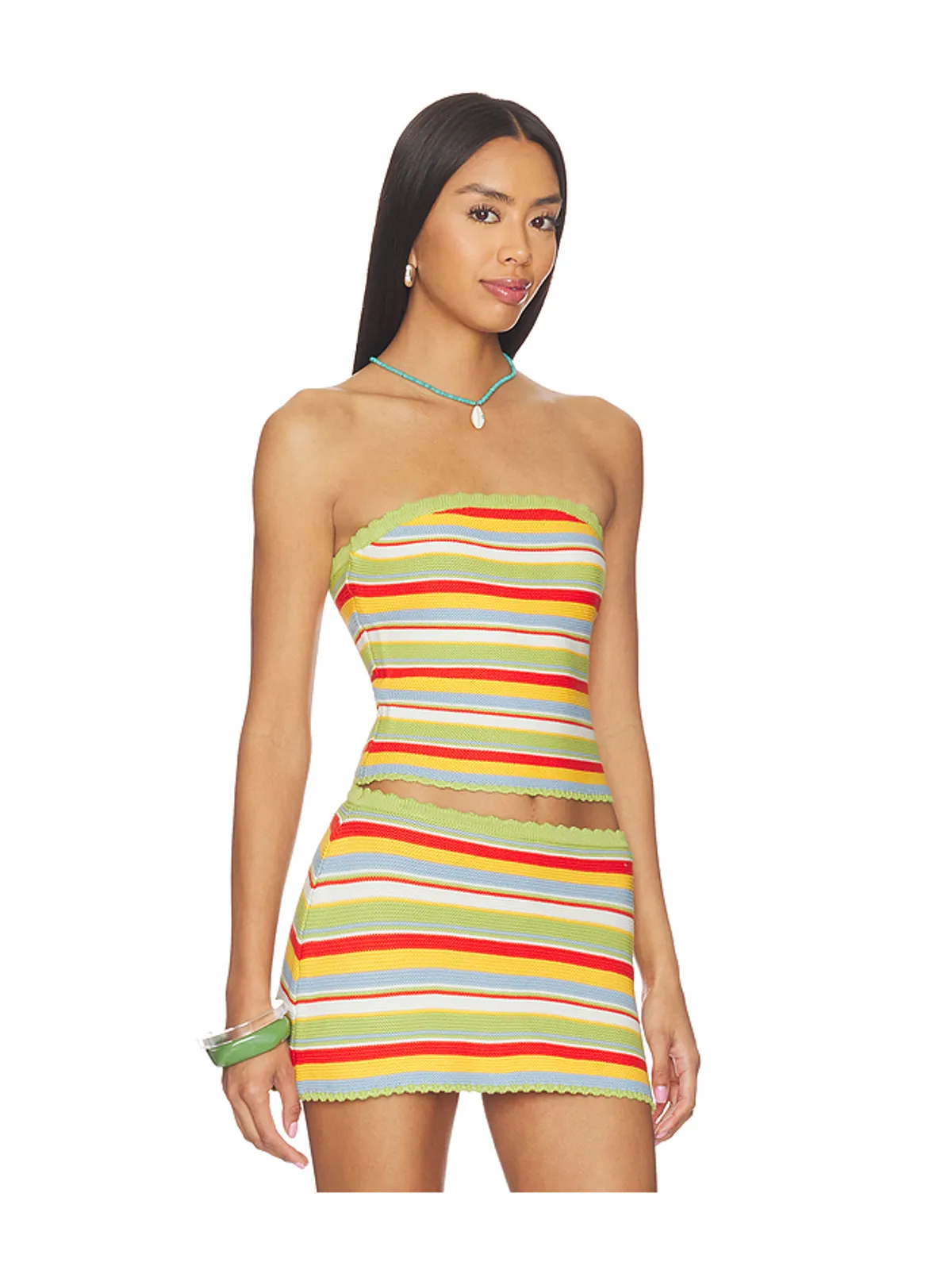 Solid & Striped CELESTE トップ - Green,Red. - 画像2