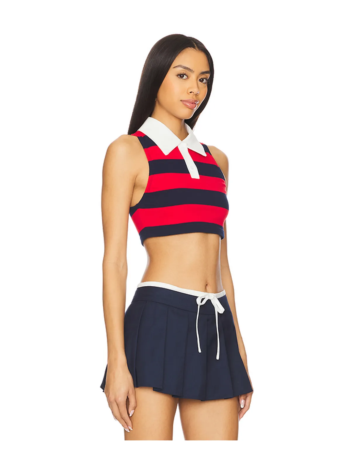 superdown KOKO クロップトップ - Red,Navy. - 画像2