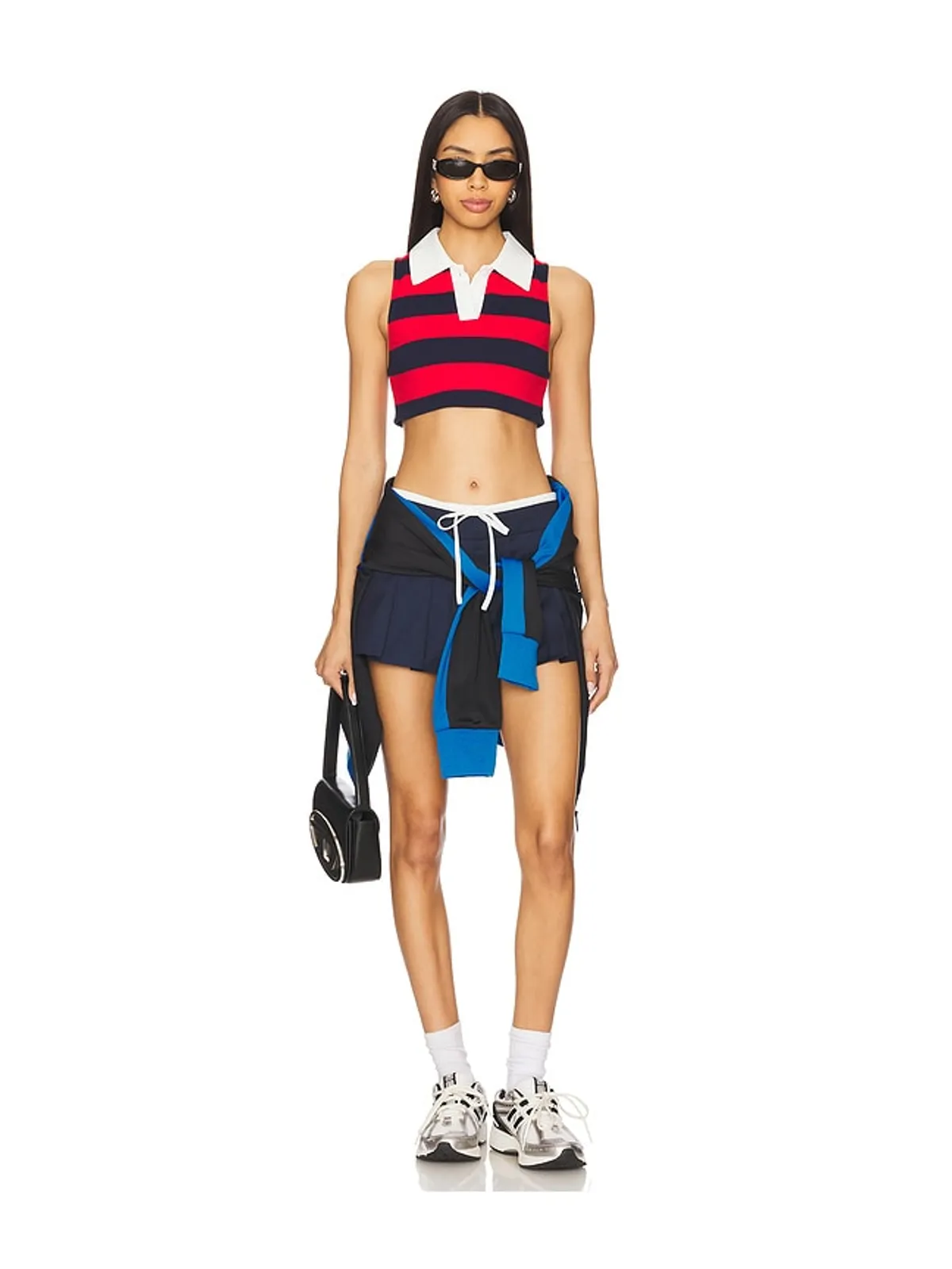 superdown KOKO クロップトップ - Red,Navy. - 画像4