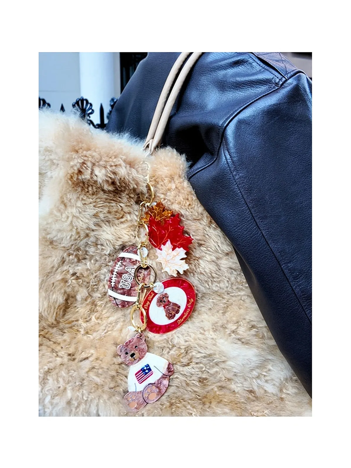 Solar Eclipse VINTAGE FOOTBALL BAG CHARM キーチェーン - 画像5