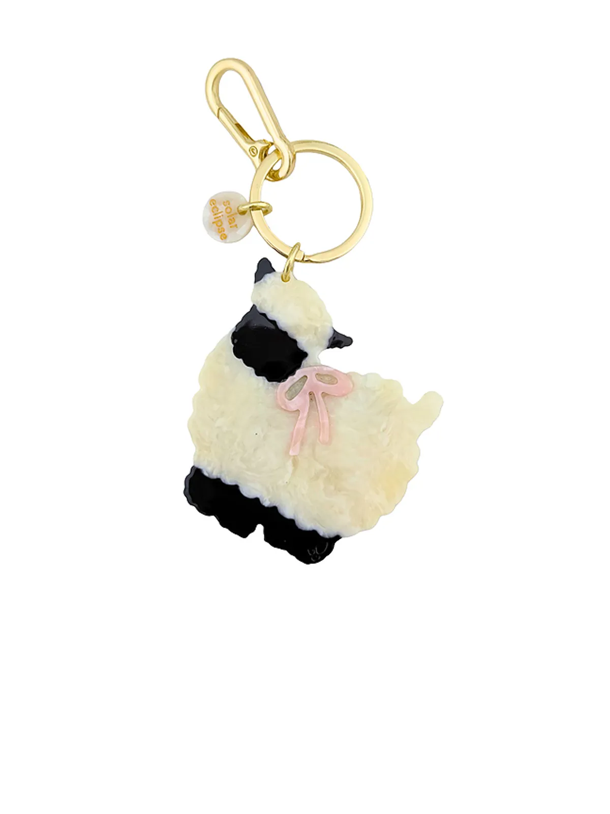 Solar Eclipse Hand-painted Sheep Bag Charm + Keychain - 画像1