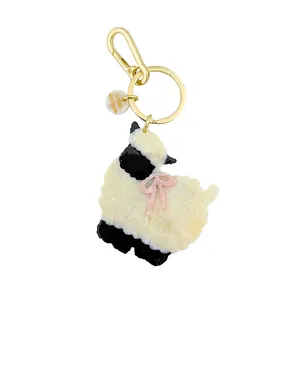 Solar Eclipse Hand-painted Sheep Bag Charm + Keychain - サムネイル1