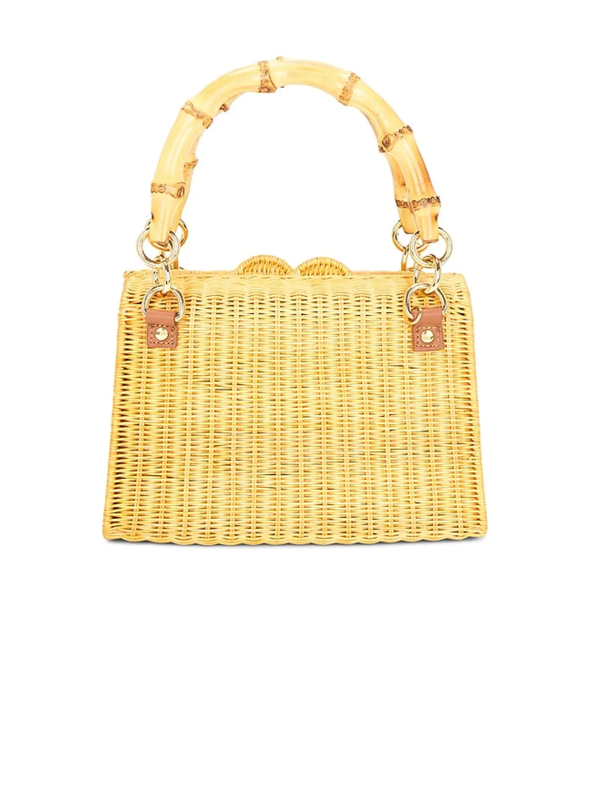 Serpui VALENTINA WICKER トップハンドルバッグ - 画像3