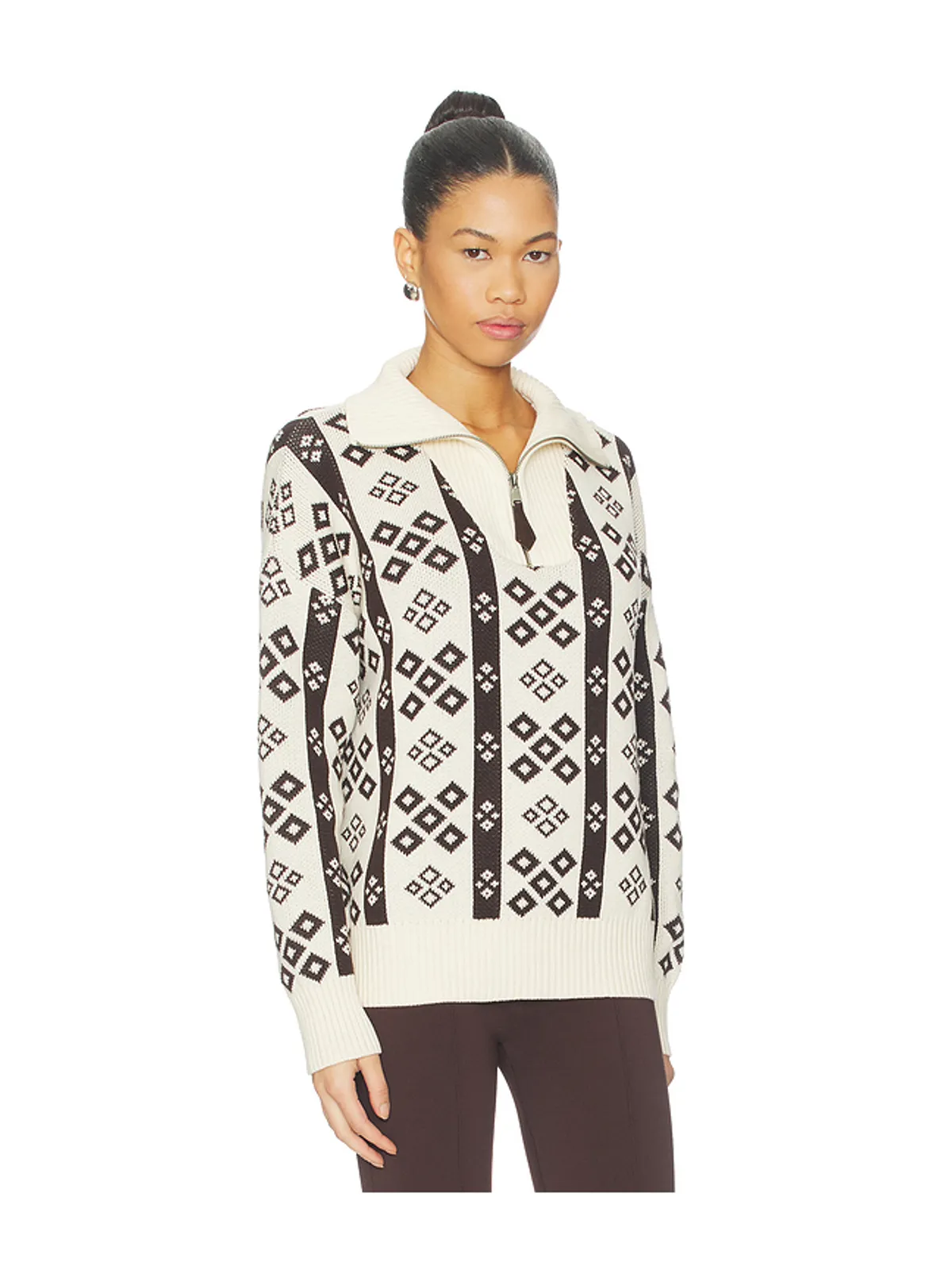 SIEDRES GENEVA セーター - Cream, Brown. - 画像2