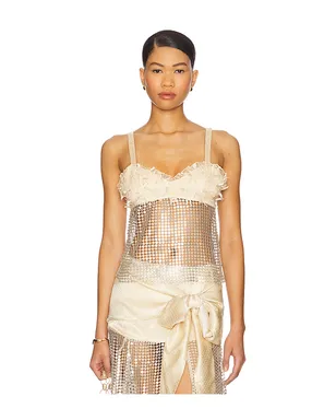 SIEDRES LOCEAN トップ - Cream,Metallic Silver. - サムネイル1