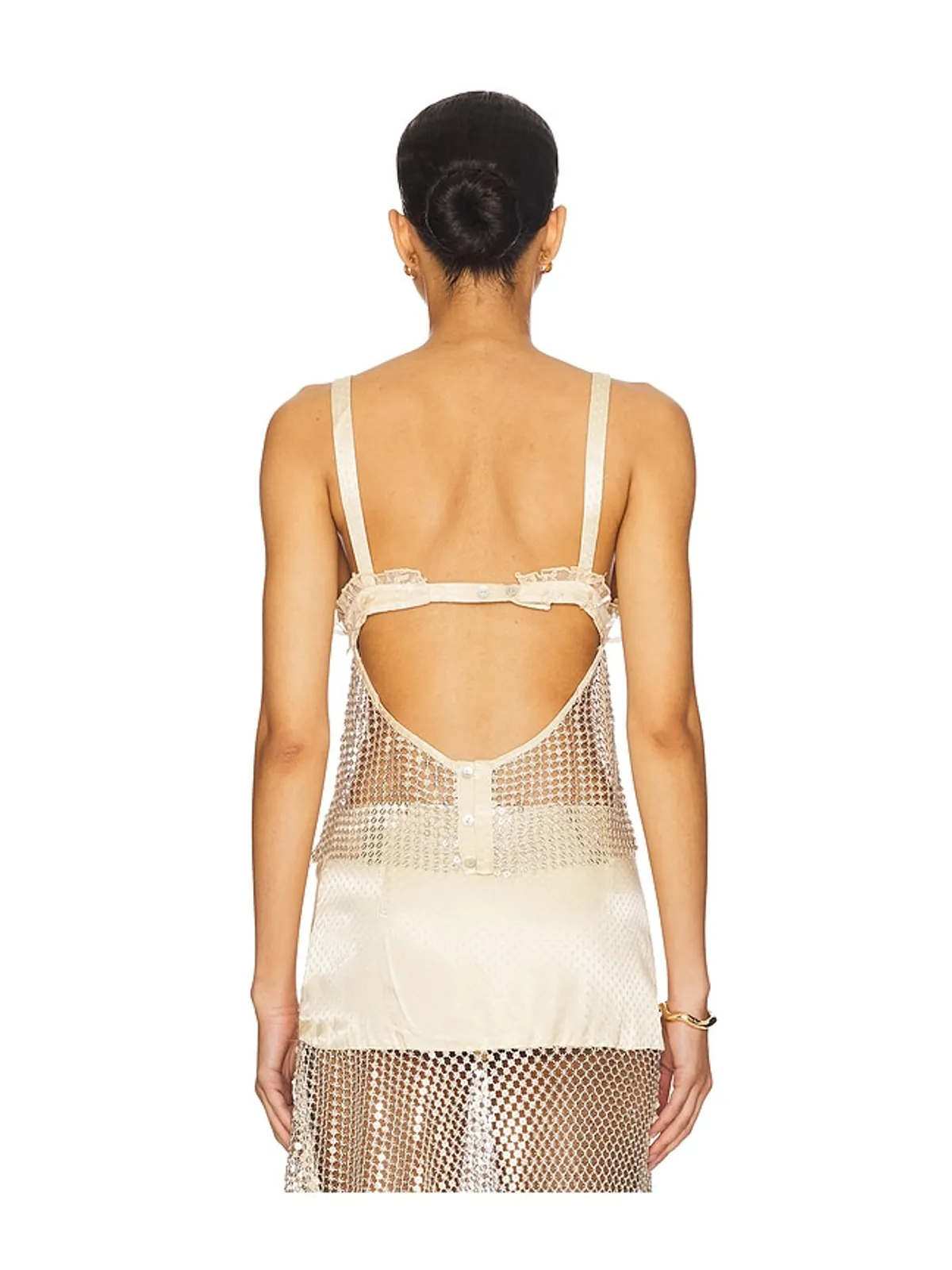 SIEDRES LOCEAN トップ - Cream,Metallic Silver. - 画像3
