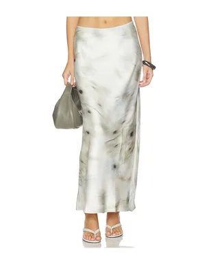 SAMSOE SAMSOE SAAGNETA ロングスカート - White,Sage. - サムネイル1