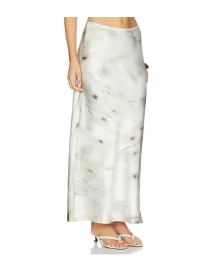 SAMSOE SAMSOE SAAGNETA ロングスカート - White,Sage. - サムネイル2