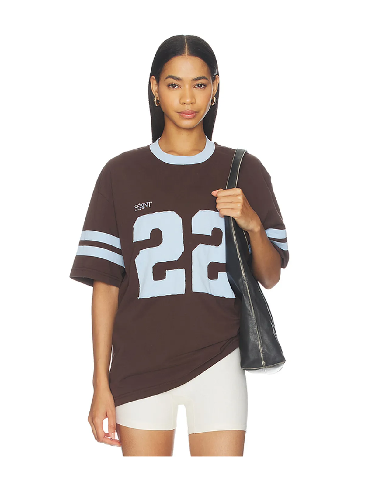 SSAINT Tシャツ - Brown,Blue. - 画像1