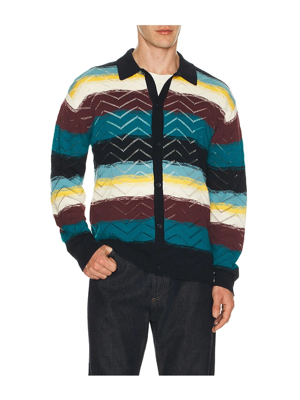 Scotch & Soda OPEN STRUCTURE ニットカーディガン - 画像1