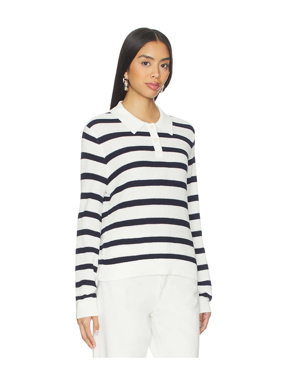 Stitches & Stripes BETH ポロシャツ - Navy,White. - 画像2