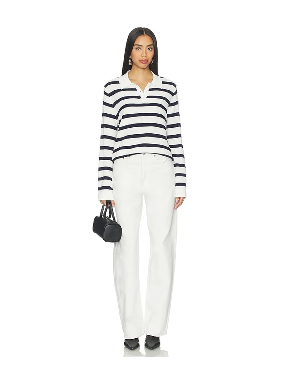 Stitches & Stripes BETH ポロシャツ - Navy,White. - 画像4