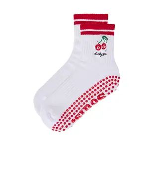 Souls. LUCKY YOU グリップソックス - White,Red. - サムネイル2