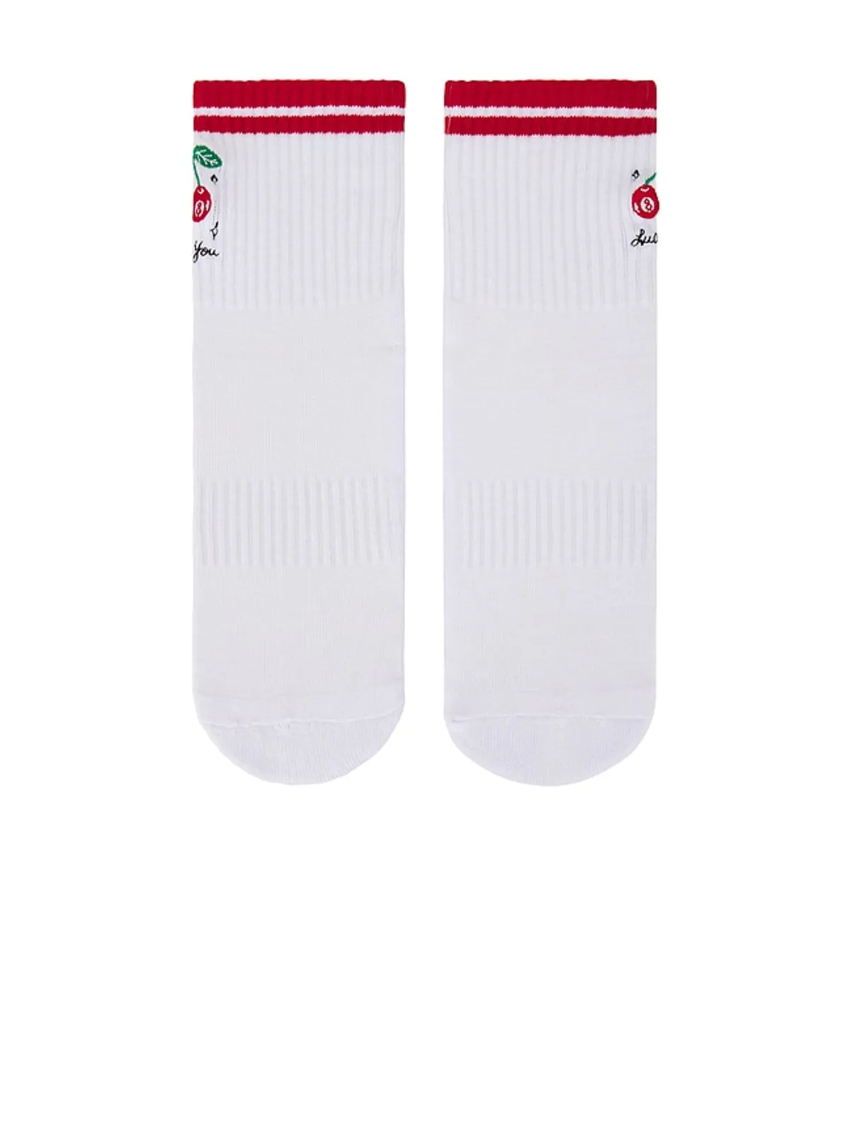 Souls. LUCKY YOU グリップソックス - White,Red. - 画像3