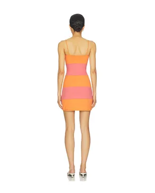 Susana Monaco STRING COLORBLOCK MINI ドレス - Orange,Blush. - サムネイル3