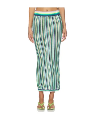 Susana Monaco STRIPE SWEATER MIDI スカート - Purple,Teal. - サムネイル1