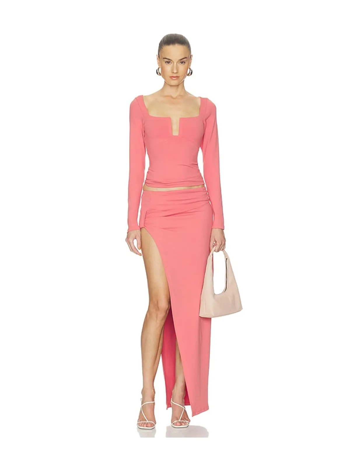 Susana Monaco SIDE GATHERED WITH ATTACHED BODYSUIT LINING スカート - 画像5