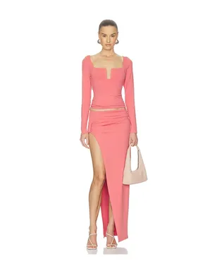 Susana Monaco SIDE GATHERED WITH ATTACHED BODYSUIT LINING スカート - サムネイル5