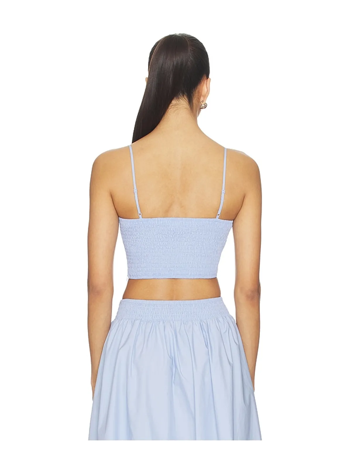 Susana Monaco POPLIN SMOCKING BACK STRING トップ - 画像3