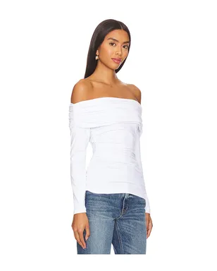 Susana Monaco OFF THE SHOULDER GATHERED LONG SLEEVE トップ - サムネイル2