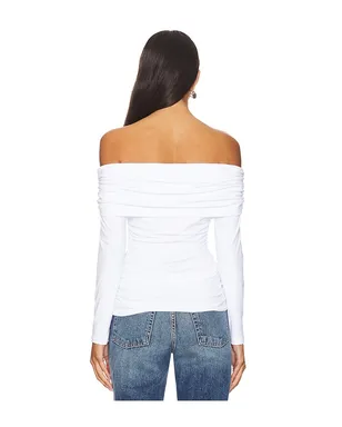 Susana Monaco OFF THE SHOULDER GATHERED LONG SLEEVE トップ - サムネイル3