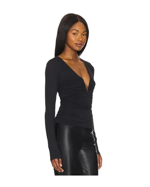 Susana Monaco V-NECK LONG SLEEVE トップ - サムネイル2