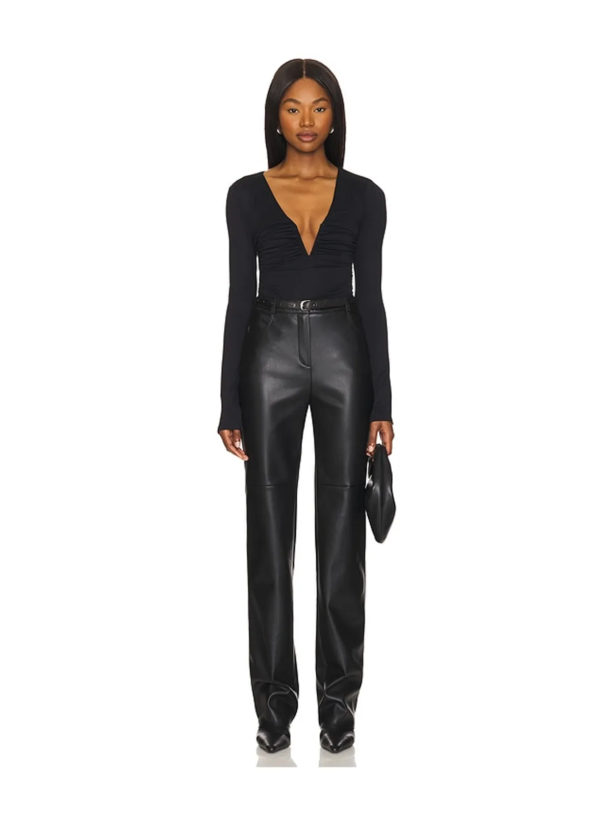 Susana Monaco V-NECK LONG SLEEVE トップ - 画像4