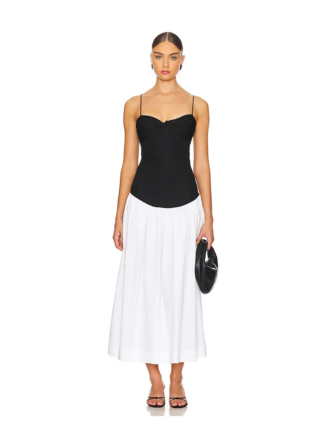 SWF SWF DROP WAIST ドレス - Black,White.の商品画像