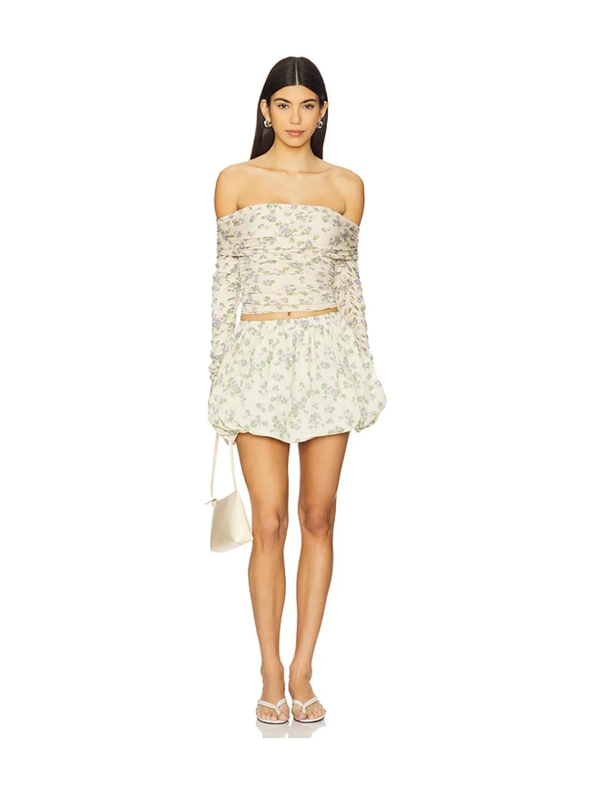 SWF SKIRT ミニスカート - Cream,Green. - 画像5