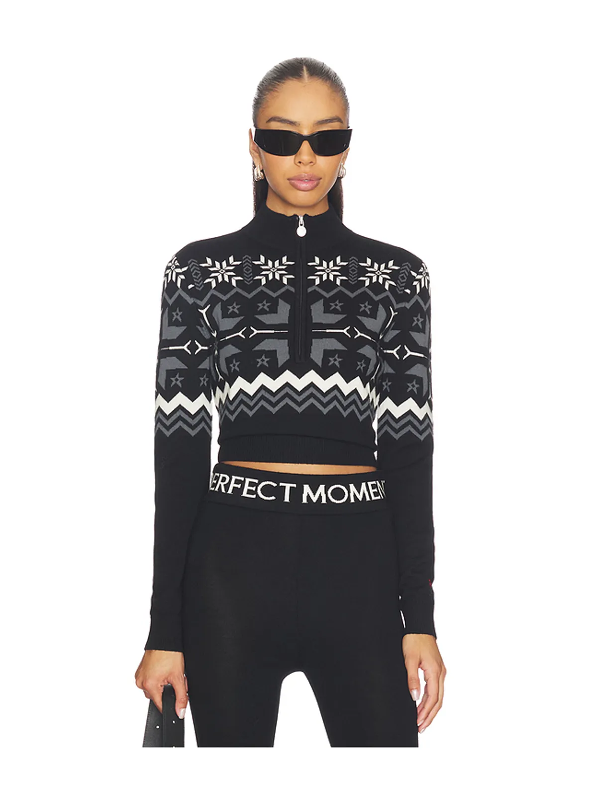 Perfect Moment NORDIC セーター - Black,Dark Grey. - 画像1