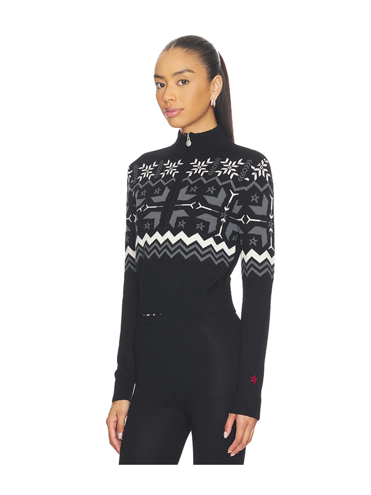 Perfect Moment NORDIC セーター - Black,Dark Grey. - 画像2