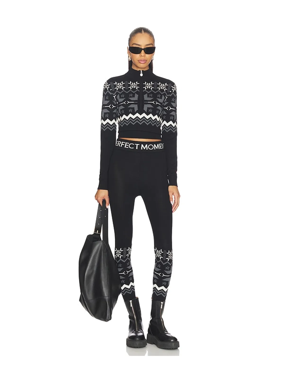 Perfect Moment NORDIC セーター - Black,Dark Grey. - 画像4