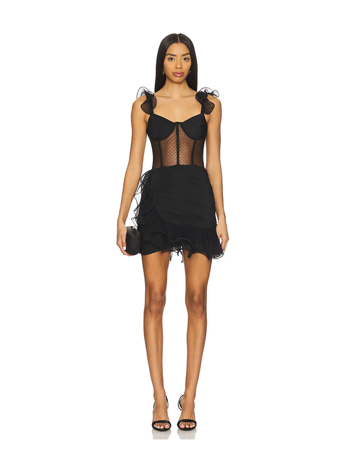 PatBO Laila Lace Flutter Mini Dress - 画像1