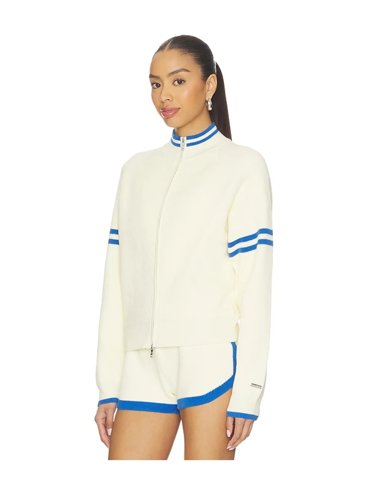 P.E Nation ODYSSEY ニットカーディガン - White,Blue. - 画像3