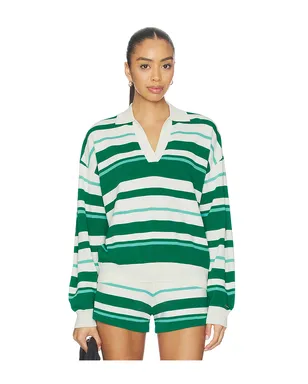 P.E Nation RETREAT STRIPE 襟付きニットプルオーバー - サムネイル1