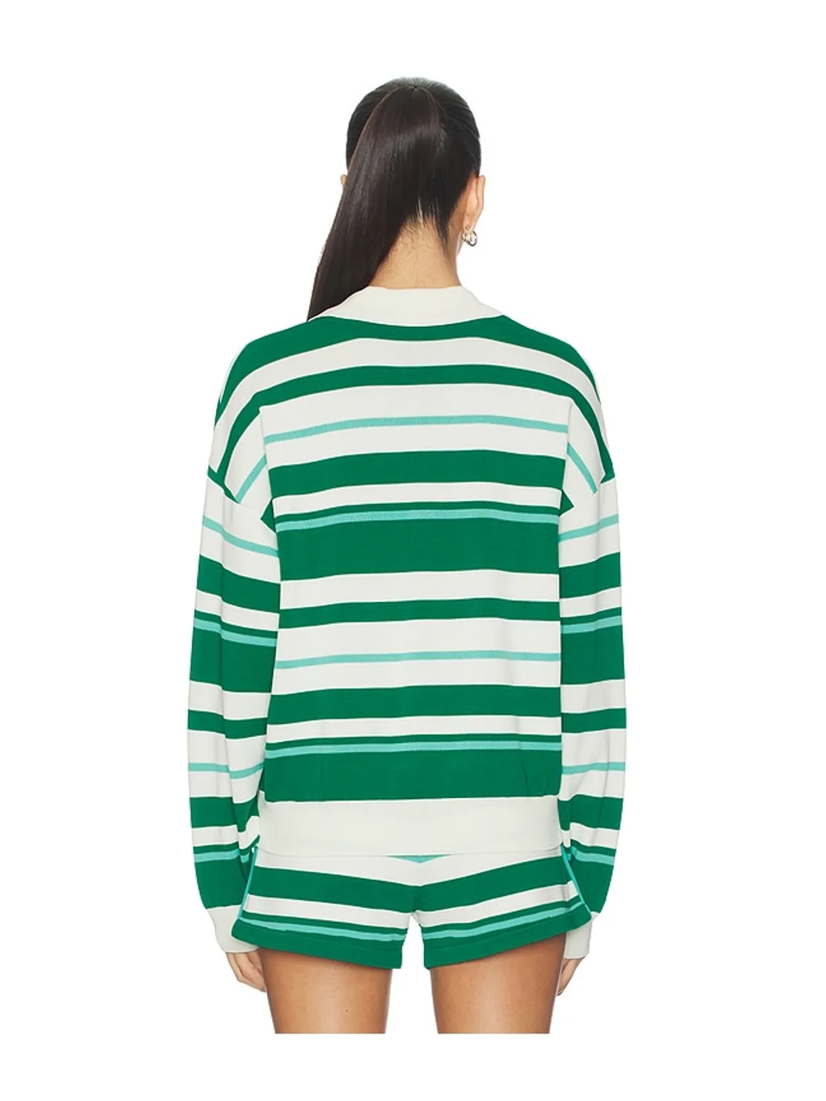 P.E Nation RETREAT STRIPE 襟付きニットプルオーバー - 画像3