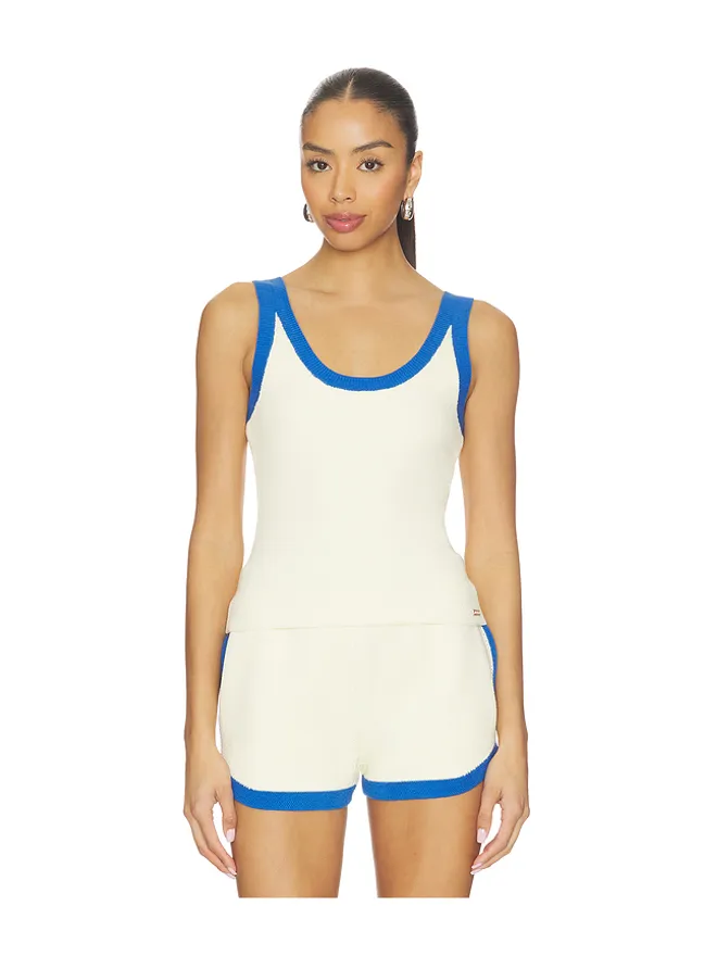 P.E Nation P.E Nation Odyssey Knit Tank Top - White,Blue.の商品画像