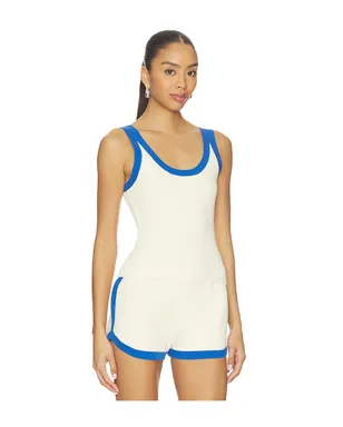 P.E Nation Odyssey Knit Tank Top - White,Blue. - サムネイル2
